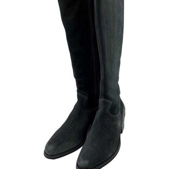 Matisse Gunslinger Blue Suede Block Heel Boots Size 7.5M EUC - Picture 2 of 15